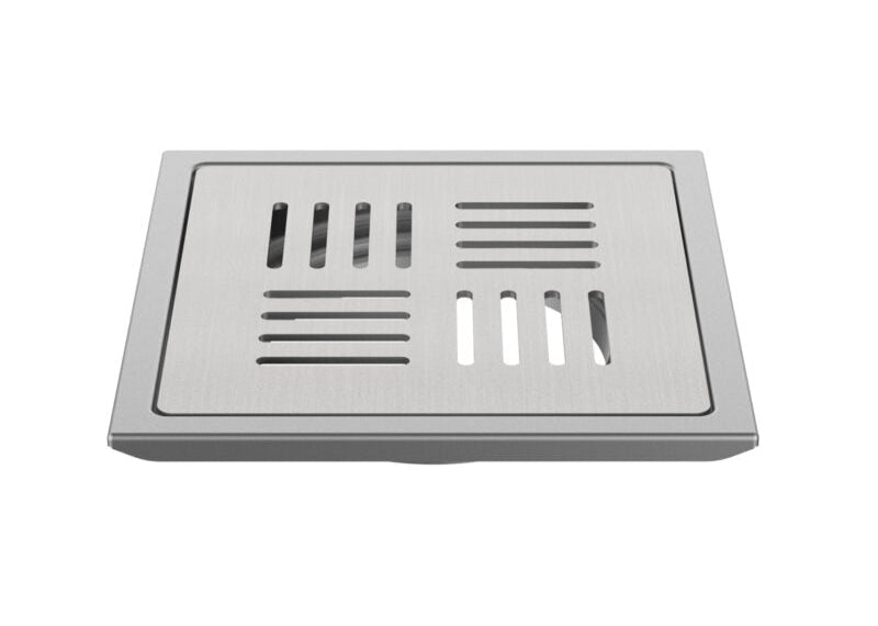 Viking Square Drainer, Chrome, view 1