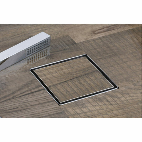 TILE MARBLE DRAINER SS 304 - VIKING -  ( CHR -  - 100x100 mm - 4inchX4inch )