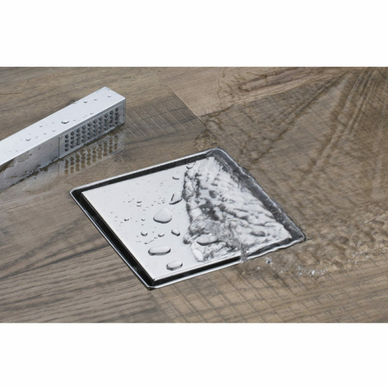 TILE MARBLE DRAINER SS 304 - VIKING -  ( CHR -  - 100x100 mm - 4inchX4inch )
