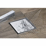 TILE MARBLE DRAINER SS 304 - VIKING -  ( CHR -  - 100x100 mm - 4inchX4inch )