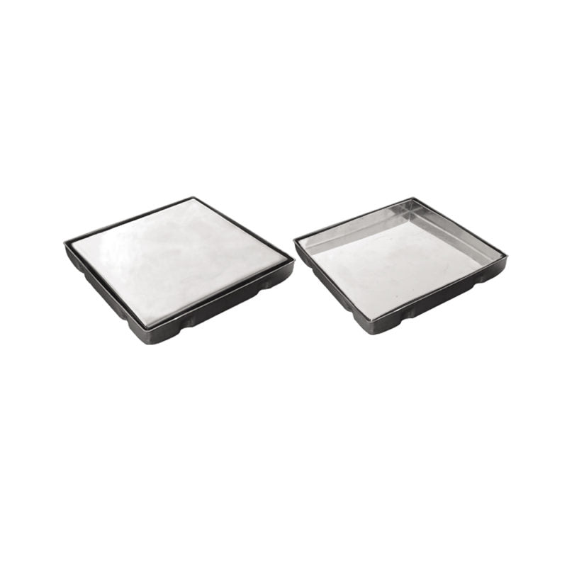 TILE MARBLE DRAINER SS 304 - VIKING -  ( CHR -  - 100x100 mm - 4inchX4inch )