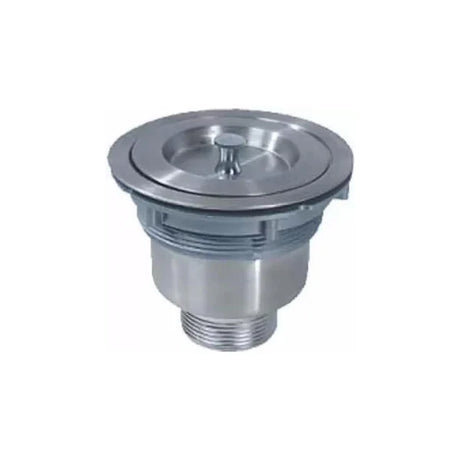 SS KITCHEN SINK 2.0 BOWL W/O DRAINBOARD (DEPTH 9INCH)WITH FA-07 WASTE COUPLING & PLUMBING KIT - FUTURA -  ( BRUSHED FINISH - HAND CARVED SERIES - 1143x508 mm - 45inchX20.32inch )