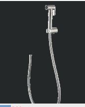BRASS HAND SHOWER W/1.5 MTR HOSE PIPE & HOOK - AQUANT - ( BRUSHED STAINLESS STEEL - 316 SS - 0x15 mm - 0inchX0.5inch )