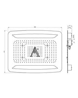 CEILING SHWR(ELC)3FUNC W/O KIT - ARTIZE FAUCET -  ( CHROME - RAINJOY - 600x472 mm - 24inchX18inch )