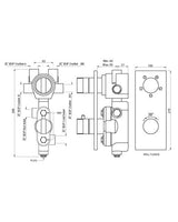CONC.THERMO SET 2IN 4OUT+1FREE W/SHUTOFF - ARTIZE FAUCET -  ( CHROME - THERMATIK-R - 0x20 mm - 0inchX0.75inch )