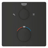 GROHTHERM THERMOSTATIC SHOWER MIXER FOR 2 OUTLETS WITH INTEGRATED SHUT OFF/DIVERTER VALVE - GROHE -  ( MATTE BLACK - G3 - GROHTHERM CONVENT. CONCEALED - 0x15 mm - 0inchX0.5inch )