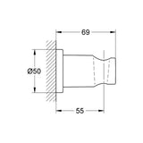 RAINSHOWER HANDSHOWER HOLDER - GROHE -  ( COOL SUNRISE - G5 - RAINSHOWER - 0x0 mm - 0inchX0inch )