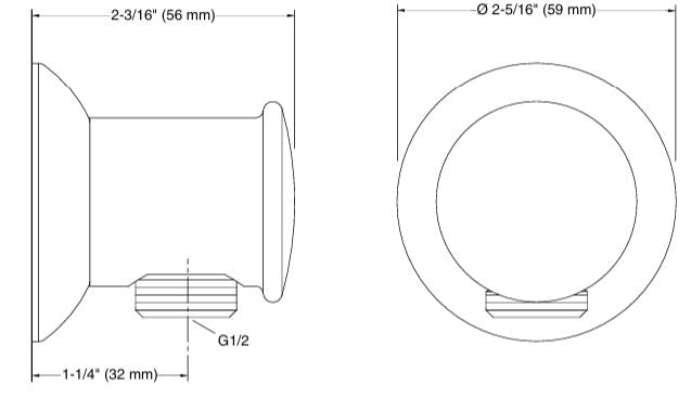COMPLEMENTARY-SUPPLY WALL ELBOW - KOHLER PREMIUM -  ( FRENCH GOLD - PREMIUM - 0x0 mm - 0inchx0inch )