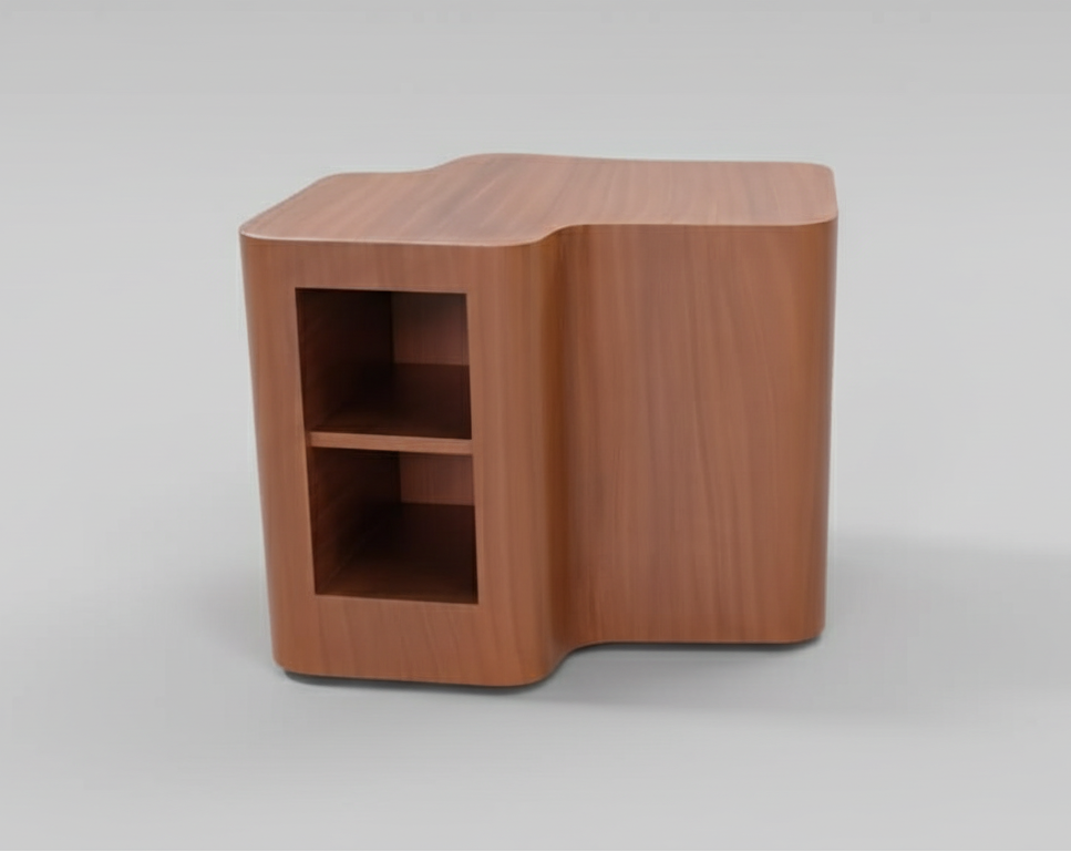 BED SIDE TABLE AMERICAN WOOD BASE WITH GLASS TOP - FURNITURE - ( - BUENA CASA - 609x457x521 mm - 24.36inchX18.28inchX20.84inch)