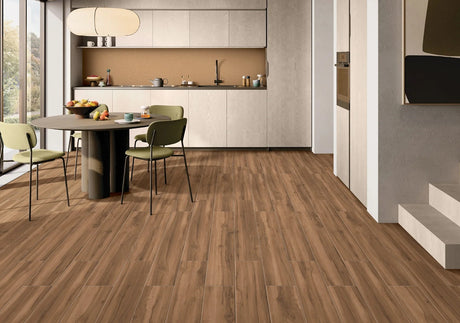 FOSSIL WOOD TEAK - CREANZA -  (  - RUSTIC MATT - 1200x200 mm - 48inchX8inch )