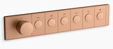 ANTHEM RECESSED EXPOSED PART MECHANICAL THERMOSTATIC VALUE CONTROL 2IN/6OUTLET - KOHLER LUXURY -  ( BRUSHED ROSE GOLD - LUXURY - 0x0 mm - 0inchX0inch )