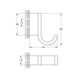 SELECTION SINGLE ROBE HOOK - GROHE -  ( HARD GRAPHITE - G5 - SELECTION - 0x0 mm - 0inchX0inch )