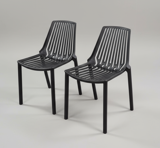 FRP SINGLE SEATER BLACK CHAIR (ARM 495 MM) - FURNITURE - ( - BUENA CASA - 381x406x787 mm - 15.24inchX16.24inchX31.48inch)