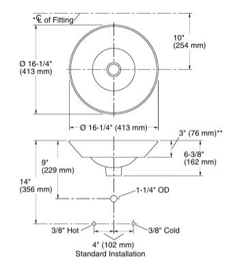 (O2SR)CARAVAN PERSIA ON CONICAL BELL LA - KOHLER LUXURY -  ( WHITE - LUXURY - 0x0 mm - 0inchx0inch )