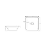 WASH BASIN TABLE TOP ASPIRO - HINDWARE -  ( STAR WHITE - ASPIRO - 350x350 mm - 14inchX14inch )