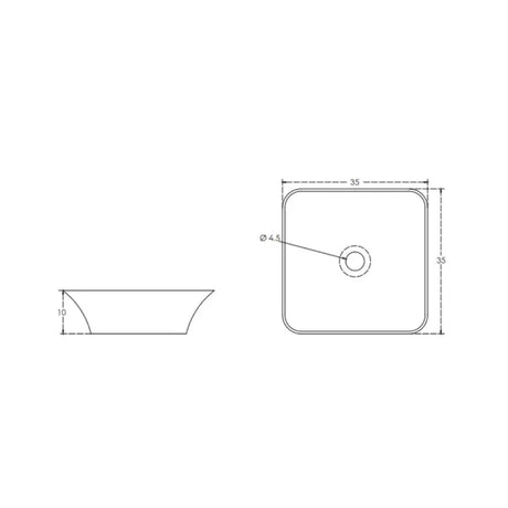 WASH BASIN TABLE TOP ASPIRO - HINDWARE -  ( STAR WHITE - ASPIRO - 350x350 mm - 14inchX14inch )