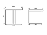 GERMA TR 3333 Wash Basin with Cabinet Combo