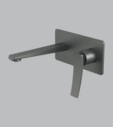 BRASS WALL BASIN FAUCET (COLD WATER)- AQUANT - ( GRAPHITE GREY - - 0x15 mm - 0inchX0.5inch )