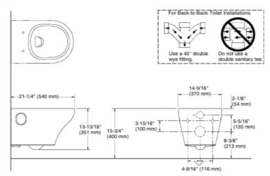 APT ROUND WALL HUNG EWC W/O SC FOR 29150IN-0 - KOHLER POPULAR -  ( WHITE - POPULAR - 0x0 mm - 0inchX0inch )