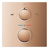 ALLURE THERMOSTATIC BATH/SHOWER MIXER- 2 WAY DIVERTER HAND SHOWER & BATH FILLER - GROHE - (BRUSHED WARM SUNSET - G5-ALLURE - 0x15 mm -  0inchX0.5inch)