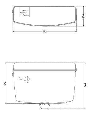 SLEEK ESSENCE CISTERN SINGLE FLUSH - HINDWARE -  ( STAR WHITE -  - 0x0 mm - 0inchX0inch )