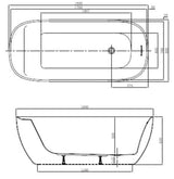 LEXA FREESTANDING BATHTUB - ARTIZE WELLNESS -  ( WHITE - LEXA - 1800x800 mm - 72inchX32inch )