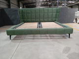 SB56A-WINGED KING SIZE BED (W/O STORAGE) (GREEN) (HEADBOARD L-2260mm, H L-2260mm,W-2006mm) - FURNITURE - ( - BUENA CASA - 1981x1778 mm - 79.24inchX71.12inch)