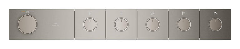 GROHTHERM SMARTCONTROL THERMOSTAT FOR CONCEALED INSTALLATION WITH 5 VALVES - GROHE - (BRUSHED HARD GRAPHITE - G5 - GROHTHERM - 0x15 mm - 0inchX0.5inch)