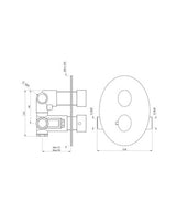 CONC THERM MXR SET 2IN2OUT W/SHUTOF1FREE - ARTIZE FAUCET -  ( CHROME - THERMOSTATIC - 0x15 mm - 0inchX0.5inch )