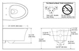 VEIL WALL HUNG RIMLESS BOWL BLACK FOR 75708IN-7 ( BOLT DISTANCE 7INCH)- KOHLER LUXURY -  (  - LUXURY - 0x15 mm - 0inchX0.5inch )