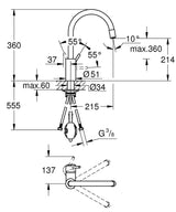CONCETTO 1-HANDLE KITCHEN MIXER, C SPOUT PULL-OUT - GROHE -  ( CHROME - G3 - CONCETTO - 0x15 mm - 0inchX0.5inch )