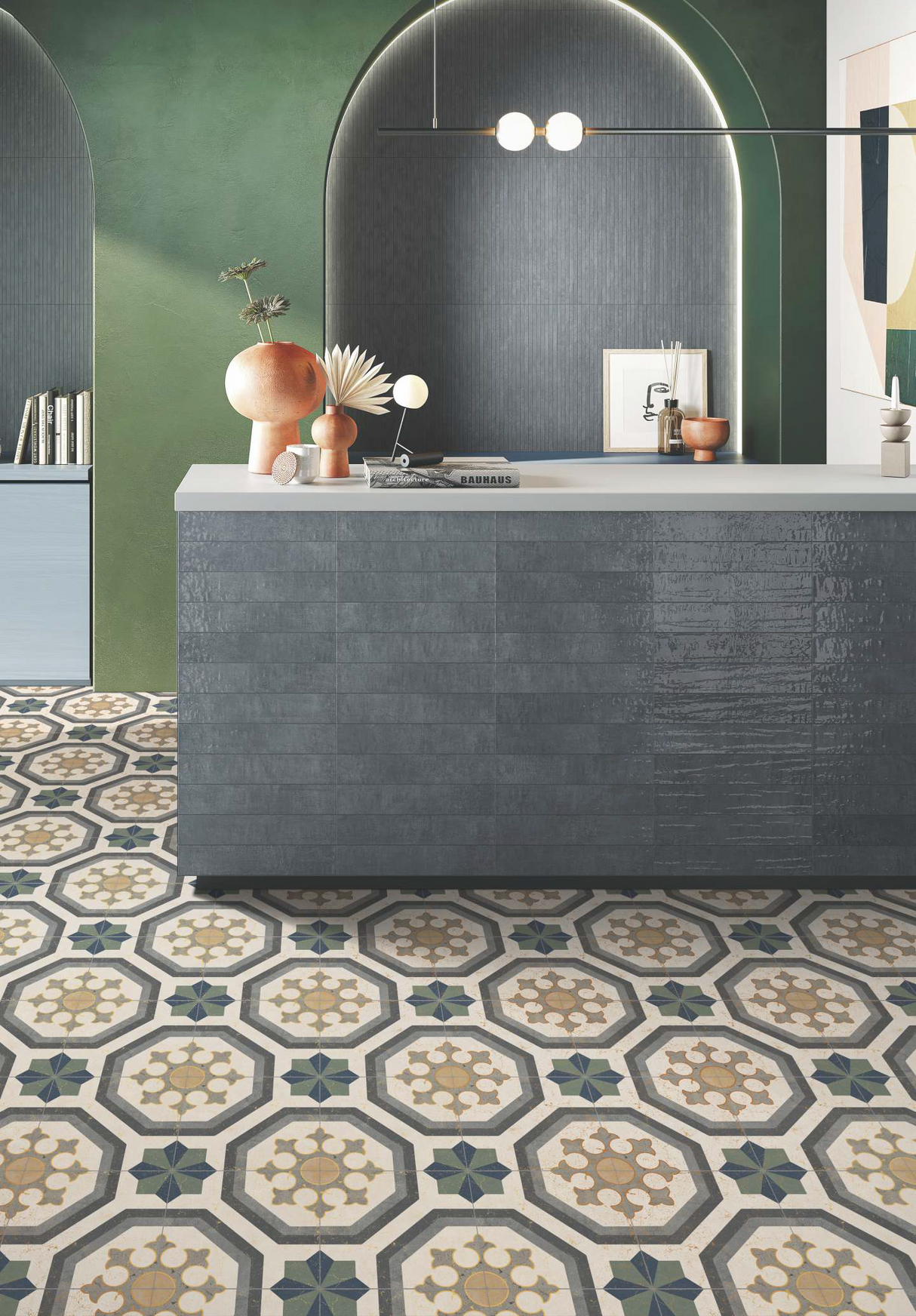 HOLY GARDENIA HL - DESIGNER TILES -  (  - 3RD FRD GLD & SILVR EDITN VITR.TILE - 300x300 mm - 12inchX12inch )