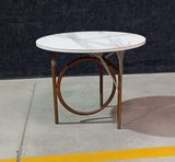 COFFEE TABLE WITH SS LEGS & PORCELAIN TOP - FURNITURE - ( - BUENA CASA - 0x483x368 mm - 0inchX19.32inchX14.72inch)