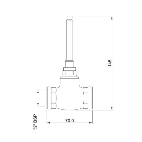 BODY ONLY FOR CONTI CONC.STOP COCK 20MM - JAQUAR FAUCETS - ( CHROME - ALLIED - 0x0 mm - 0inchX0inch )