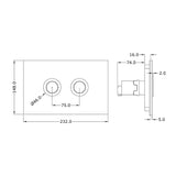 CONTROL PLATE - ARTIZE CISTERN -  ( GOLD BRIGHT PVD - CILICA PNEUMATIC - 0x0 mm - 0inchx0inch )