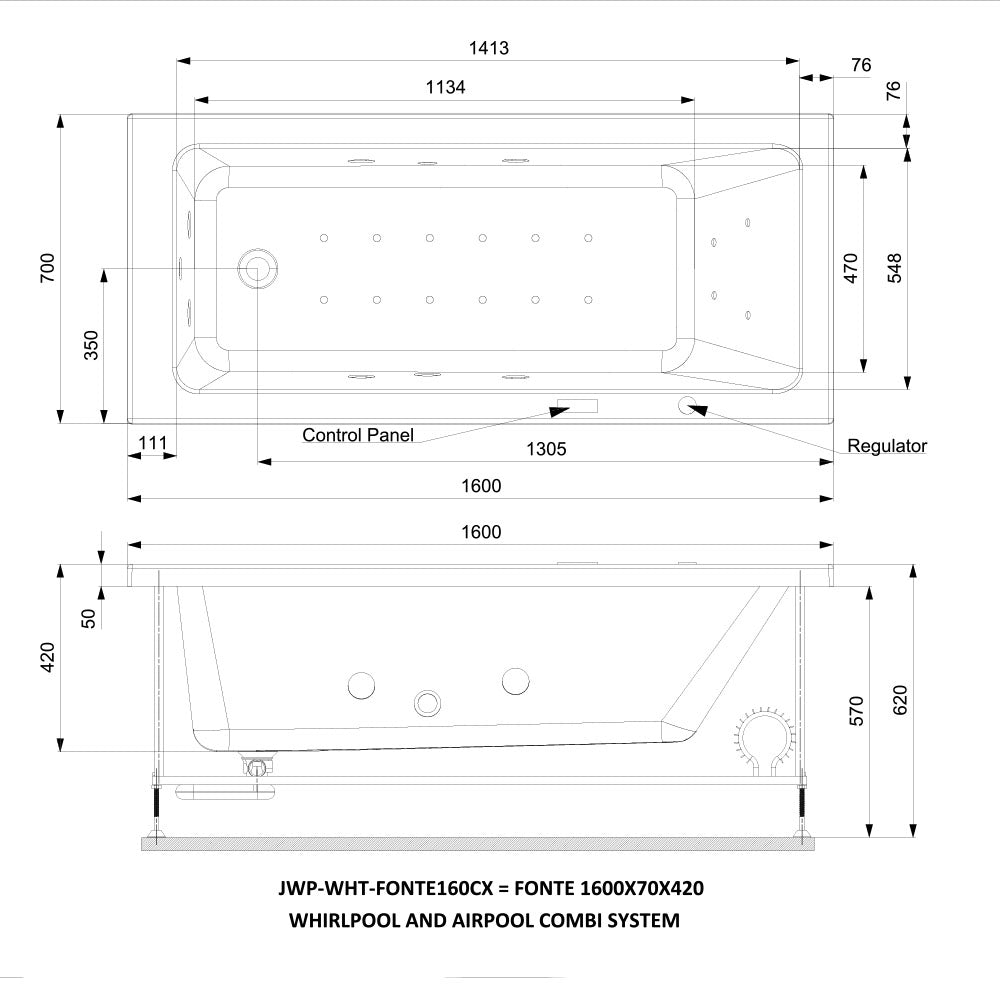 FONTE WHIRLPOOL AND AIRPOOL CO - JAQUAR WELLNESS - ( WHITE - FONTE - 0x0 mm - 0inchX0inch )