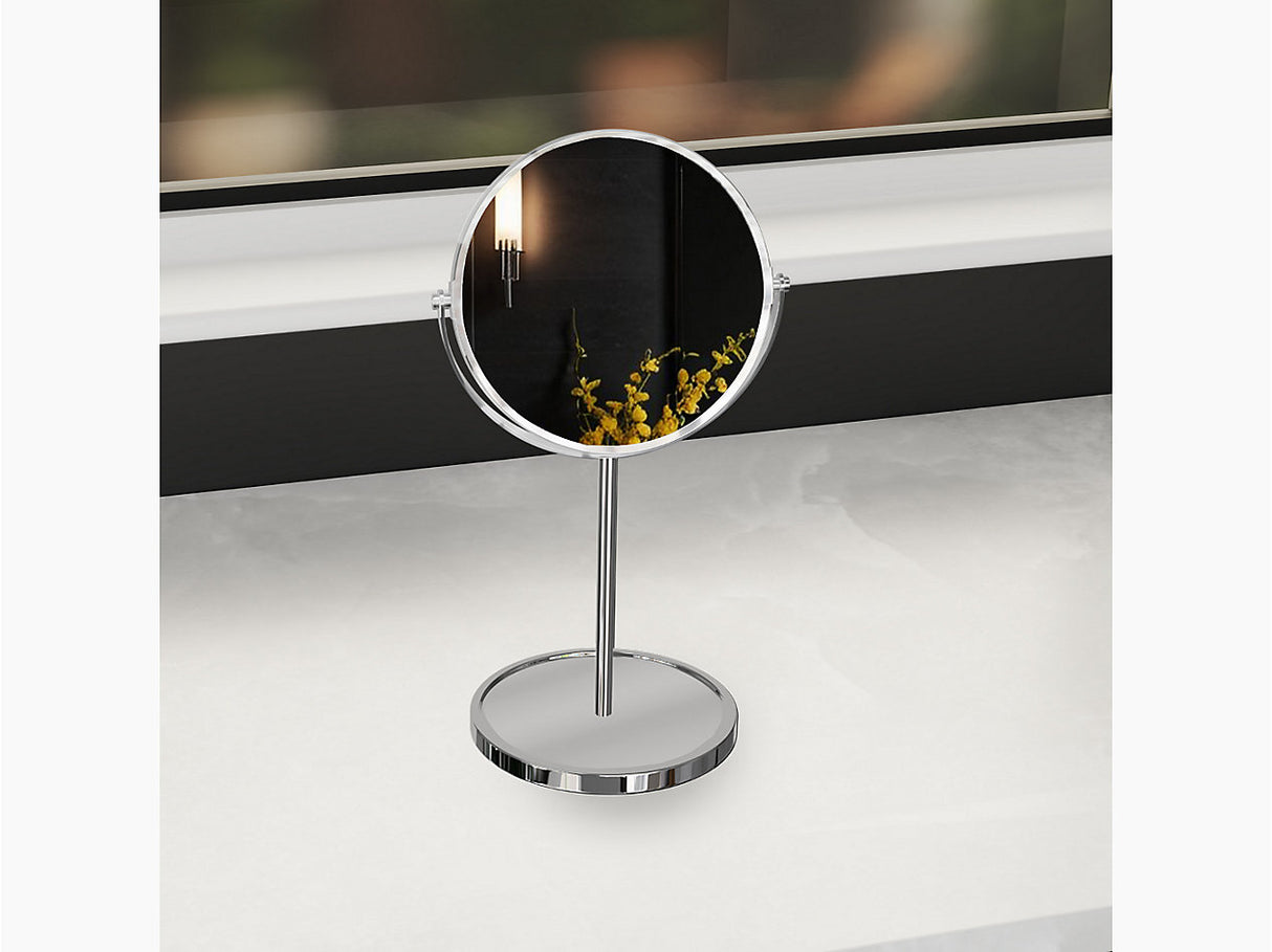 JULY TM ROUND STAND MIRROR - KOHLER POPULAR -  ( POLISHED STAINLESS - POPULAR - 0x175 mm - 0inchX7inch )