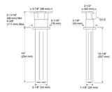 STATEMENT 254 MM CEILING-MOUNT TWO-FUNCTION RAINHEAD ARM AND FLANGE - KOHLER PREMIUM - (VIBRANT ROSE GOLD - PREMIUM - 0x254 mm - 0inchX10inch)