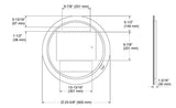 ROUND PERIMETER LIGHTED MIRROR - KOHLER LUXURY -  (  - LUXURY - 0x600 mm - 0inchX24inch )