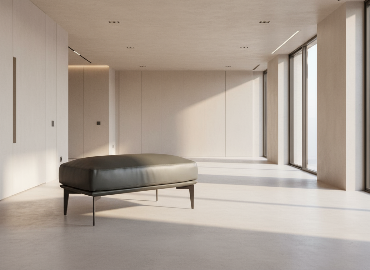 LEATHER LEISURE CHAIR BASE - FURNITURE - (GREY - BUENA CASA - 889x584x394 mm - 35.56inchX23.36inchX15.76inch)