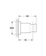 RAINSHOWER HANDSHOWER HOLDER - GROHE -  ( HARD GRAPHITE - G5 - RAINSHOWER - 0x0 mm - 0inchX0inch )