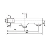 REACTANGLE SPOUT W/DIVERTOR - AMERICAN STANDARD -  ( CHROME - UNIVERSAL - 0x0 mm - 0inchX0inch )