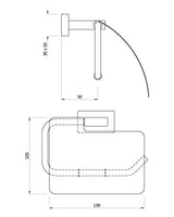 TOILET ROLL HOLDER W/FLAP - ARTIZE FAUCET -  ( CHROME - QUADRA - 0x0 mm - 0inchX0inch )