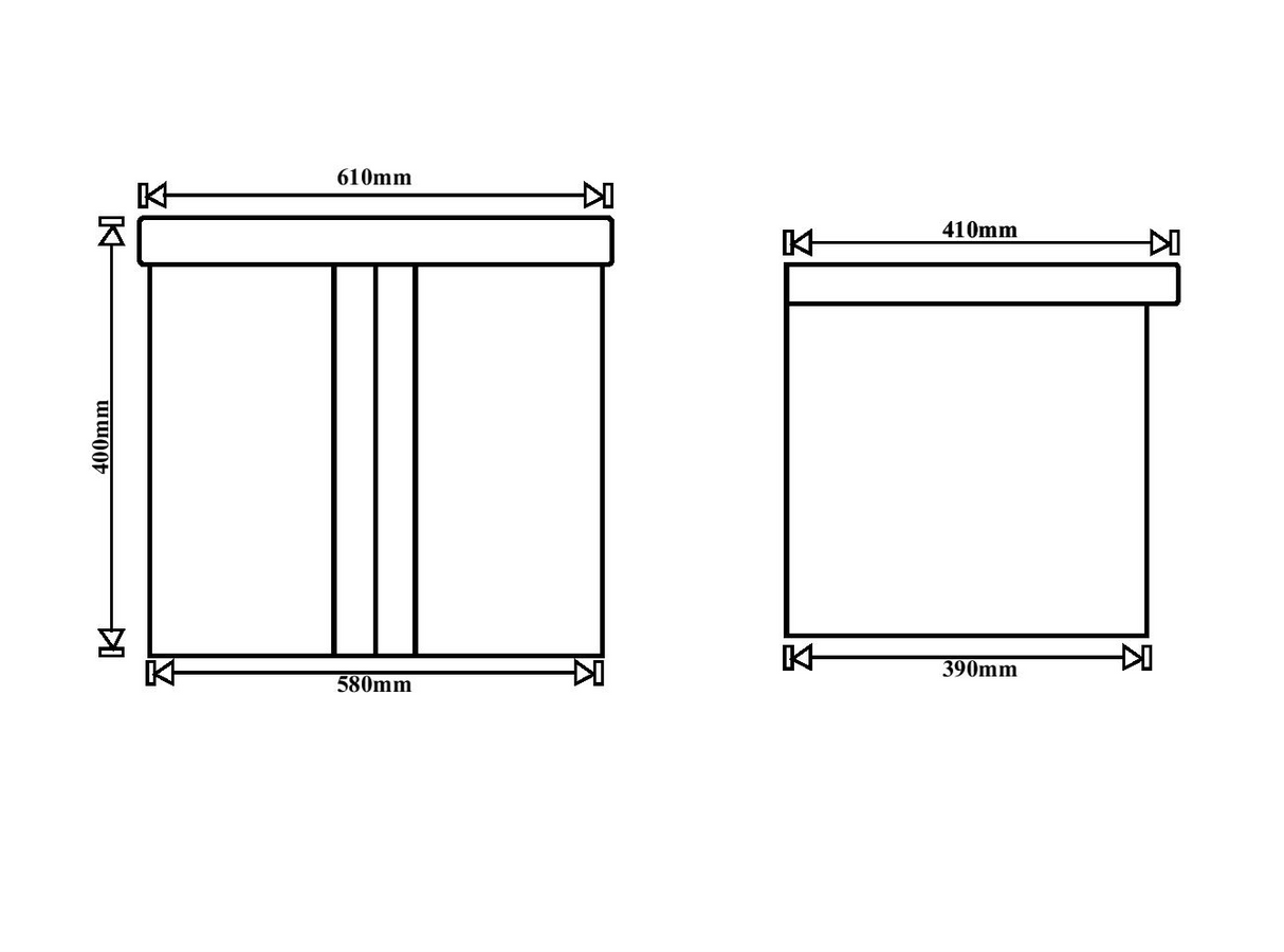 TR 3333 WOODEN VEIN MAIN CABINET - GERMA - ( - WOODEN VEIN - 580x390x400 mm - 23.2inchX15.6inchX16inch)
