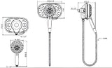 OH SHWR W/H.SHWR W/TUBE WITH OUT ARM - AMERICAN STANDARD -  ( CHROME - SPECTRA - 0x15 mm - 0inchX0.5inch )