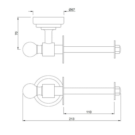 TOILET PAPER HOLDER - JAQUAR FAUCETS - ( BLACK MATT - QUEENS ACC. - 0x0 mm - 0inchX0inch )