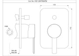 S.L.EXPOSED PARTS DIV KIT HIGH FLOW DIVERTER CONSISTING OF OPERATING LEVER, CARTRIDGE SLEEVE, WALL FLANGE (WITH SEALS), BUTTON ASSEMBLY SLEEVE & BUTTON - JAQUAR FAUCETS - ( CHROME - FUSION PRIME - 0x15 mm - 0inchX0.5inch )