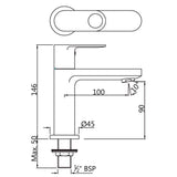 PILLAR COCK - JAQUAR FAUCETS -  ( BLACK CHROME - ORNAMIX PRIME - 0x15 mm - 0inchX0.5inch )