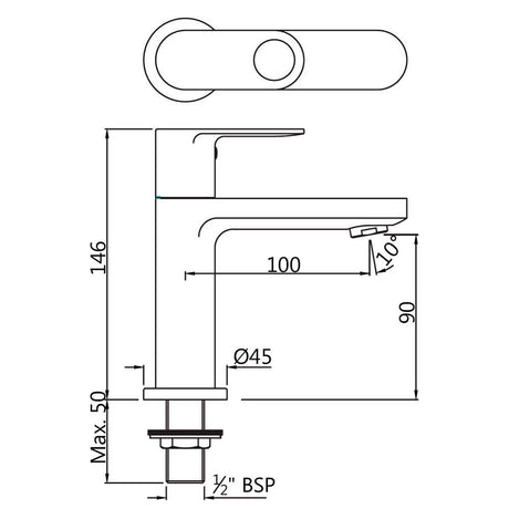 PILLAR COCK - JAQUAR FAUCETS - ( BLACK CHROME - ORNAMIX PRIME - 0x15 mm - 0inchX0.5inch )