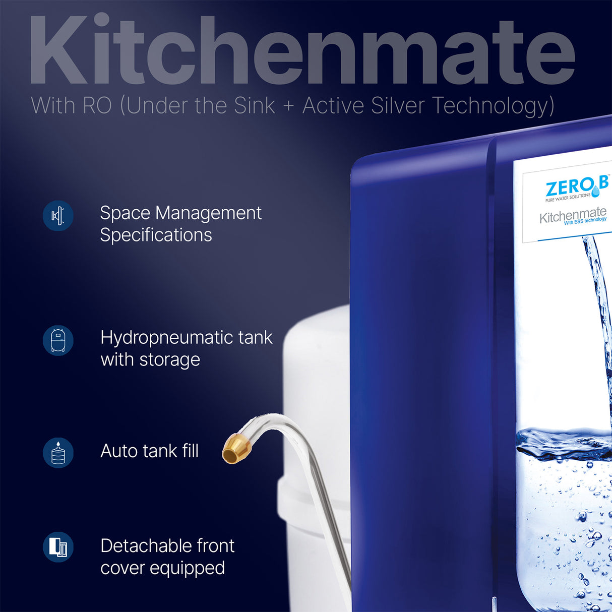 KITCHENMATE ESS NM - ZERO B ION EXCHANGE -  ( WHITE - HWS - 0x0 mm - 0inchx0inch )